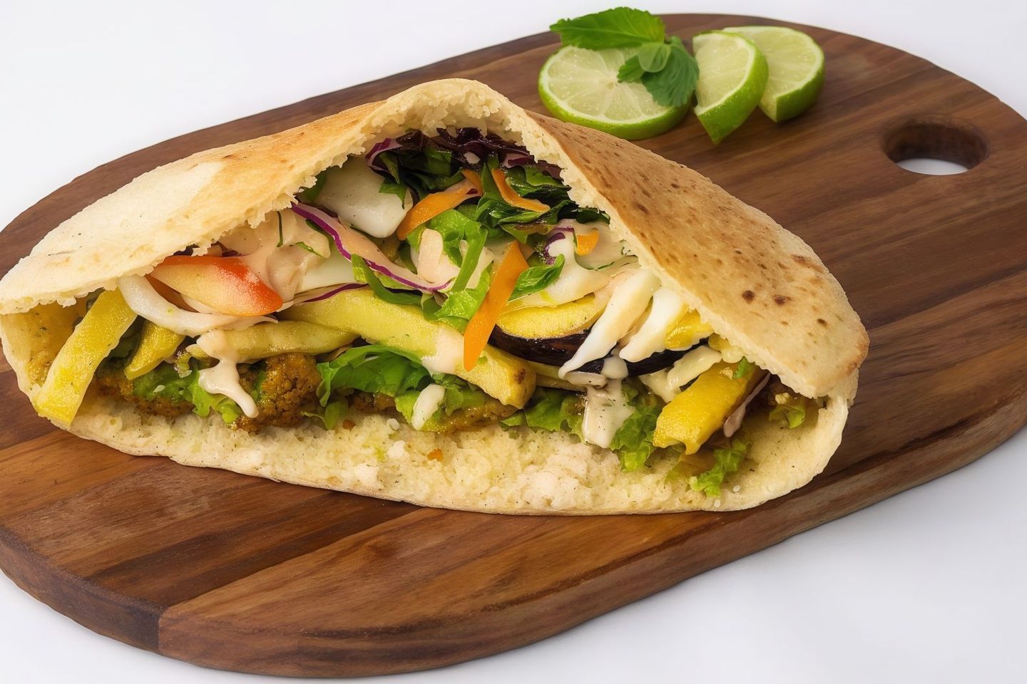 Falafel Sandwich With Boiled Eggs