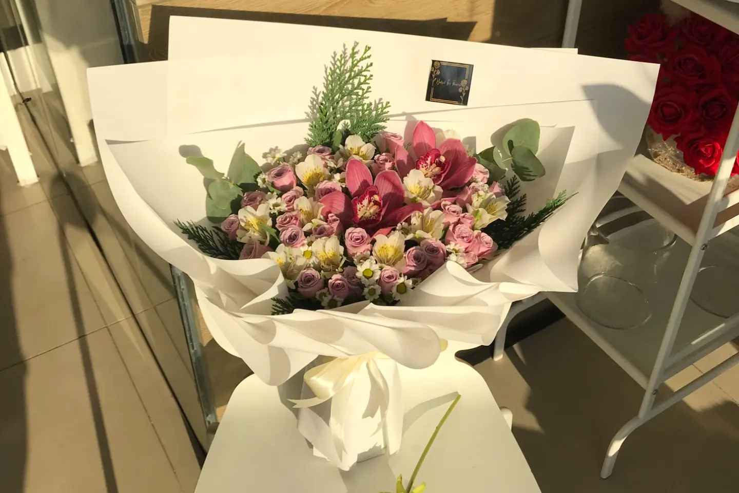 باقة ورود طبيعية