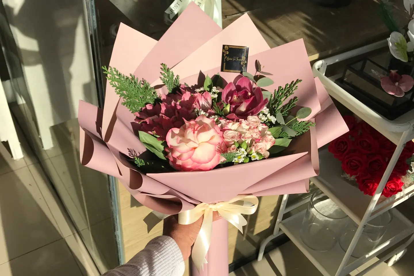 باقة ورود طبيعيه/٥٠أ