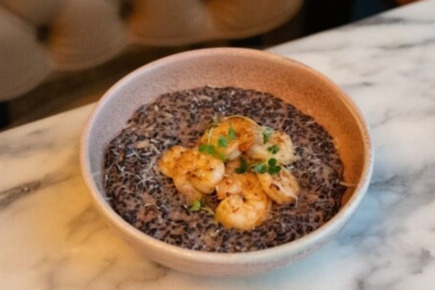 Shrimp Black Risotto