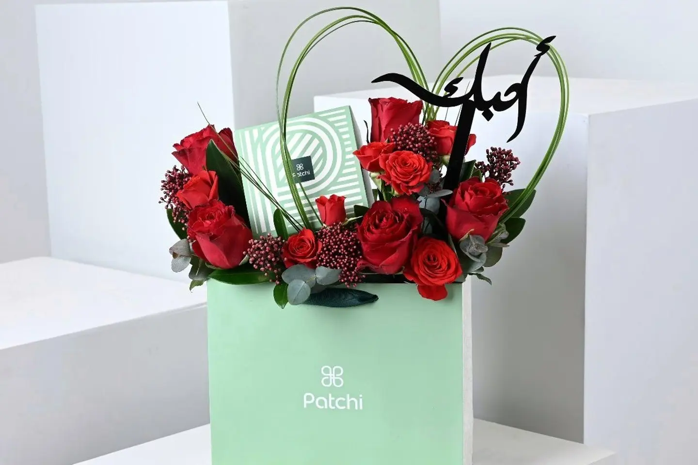 "Patchi Chocolate Bag  With Red Roses"