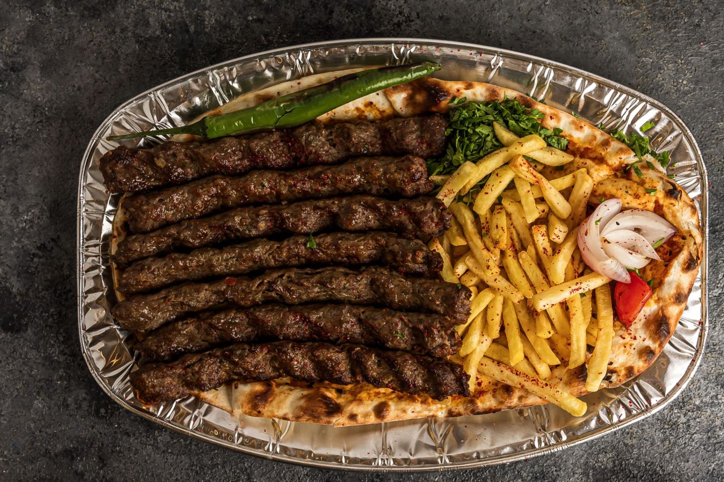 Meat Kebab Platter With 7 Skewers