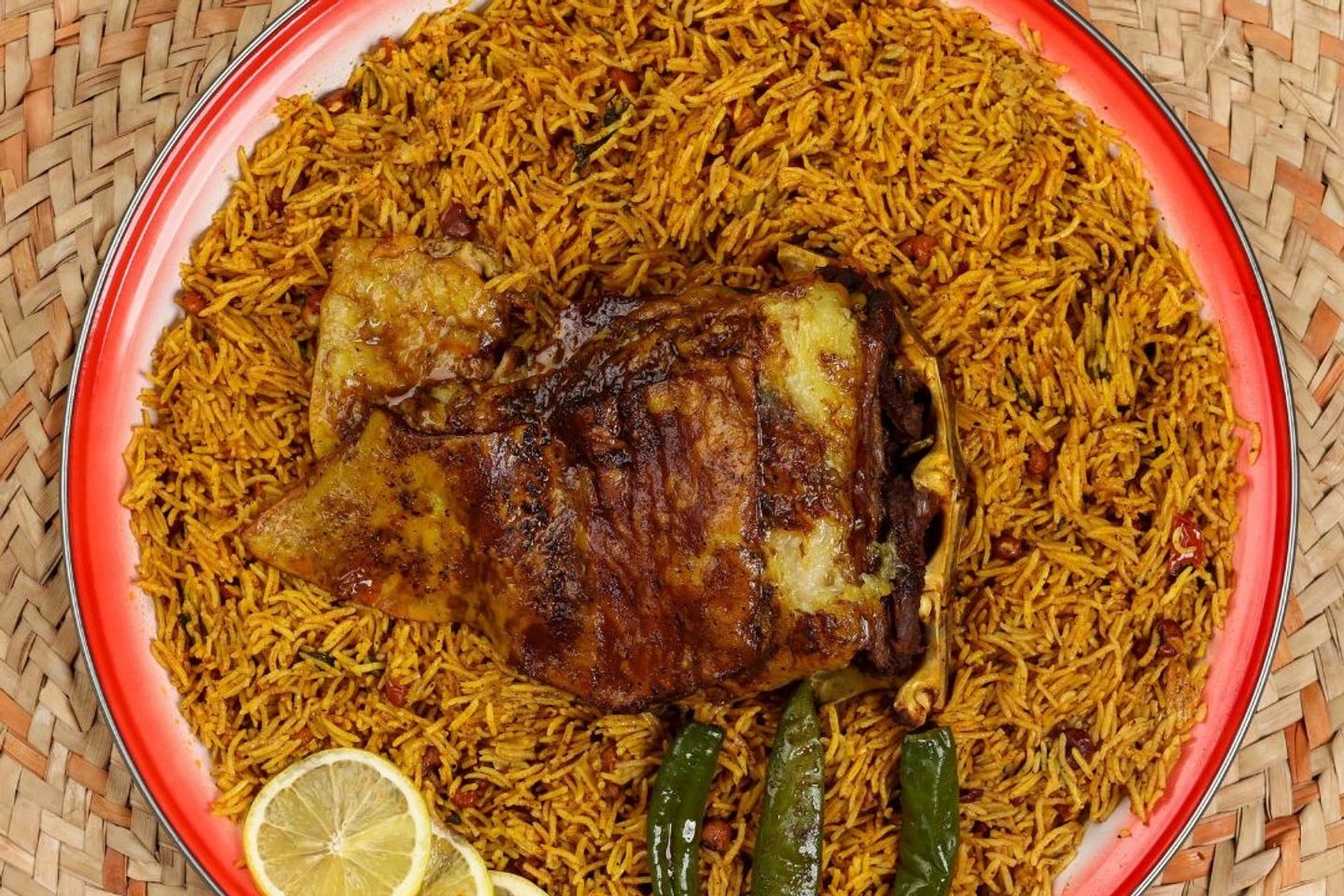 Meat Lobia Kabsa   Green Salad   Tahini
