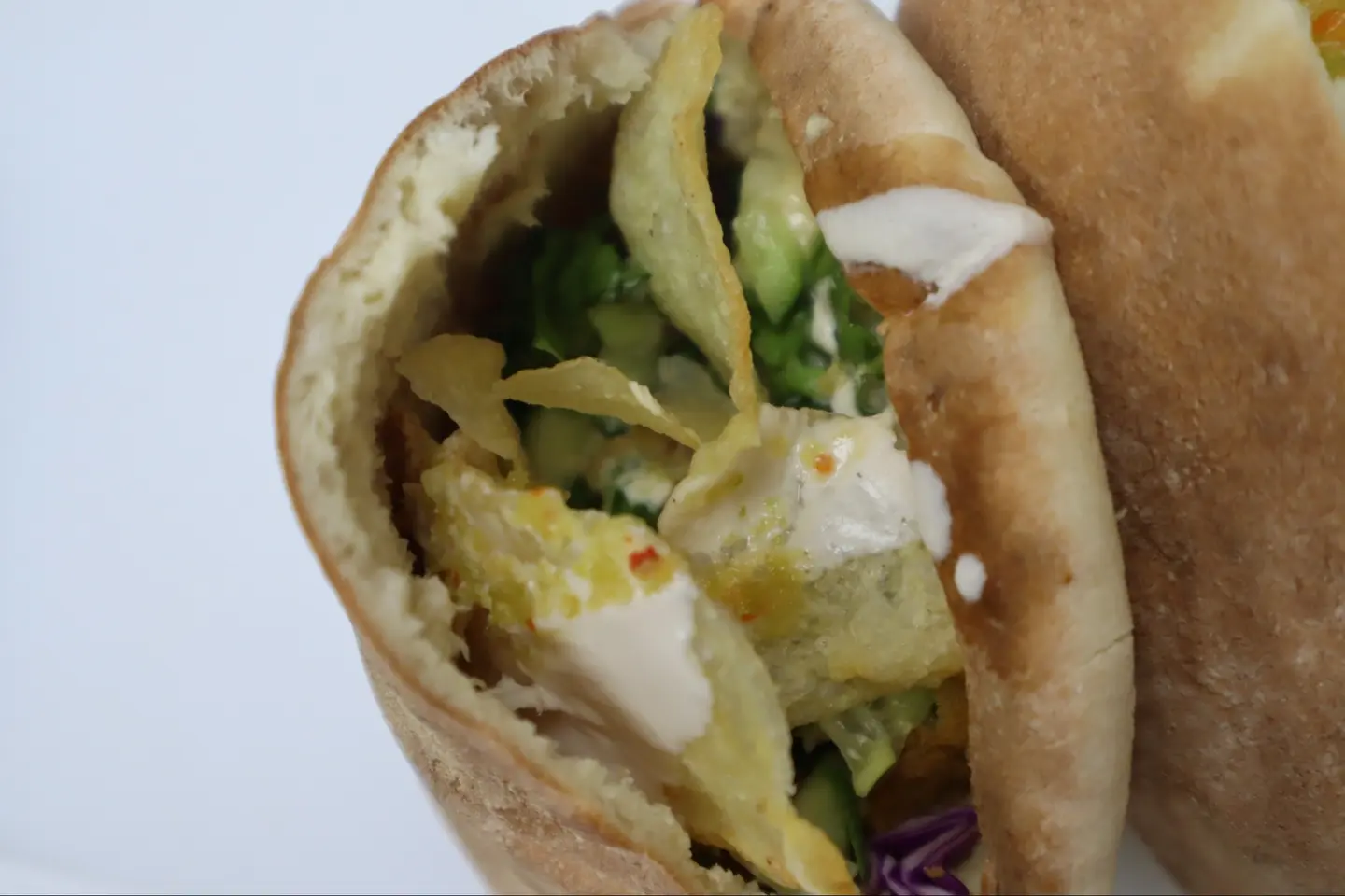 Falafel Sandwich With Mashed Potatoes