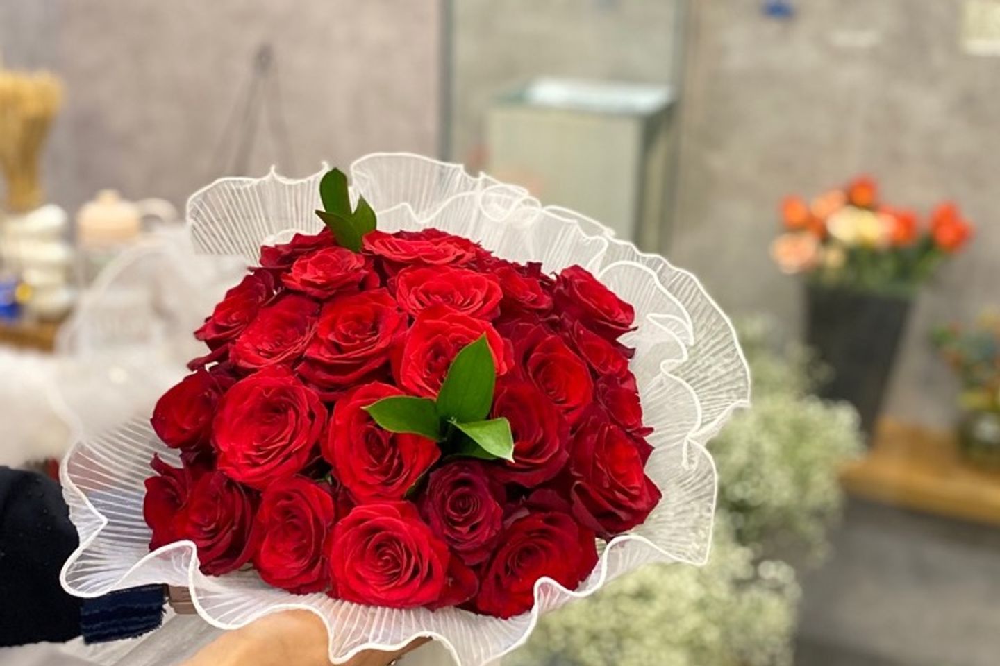 باقة الجوري الاحمر