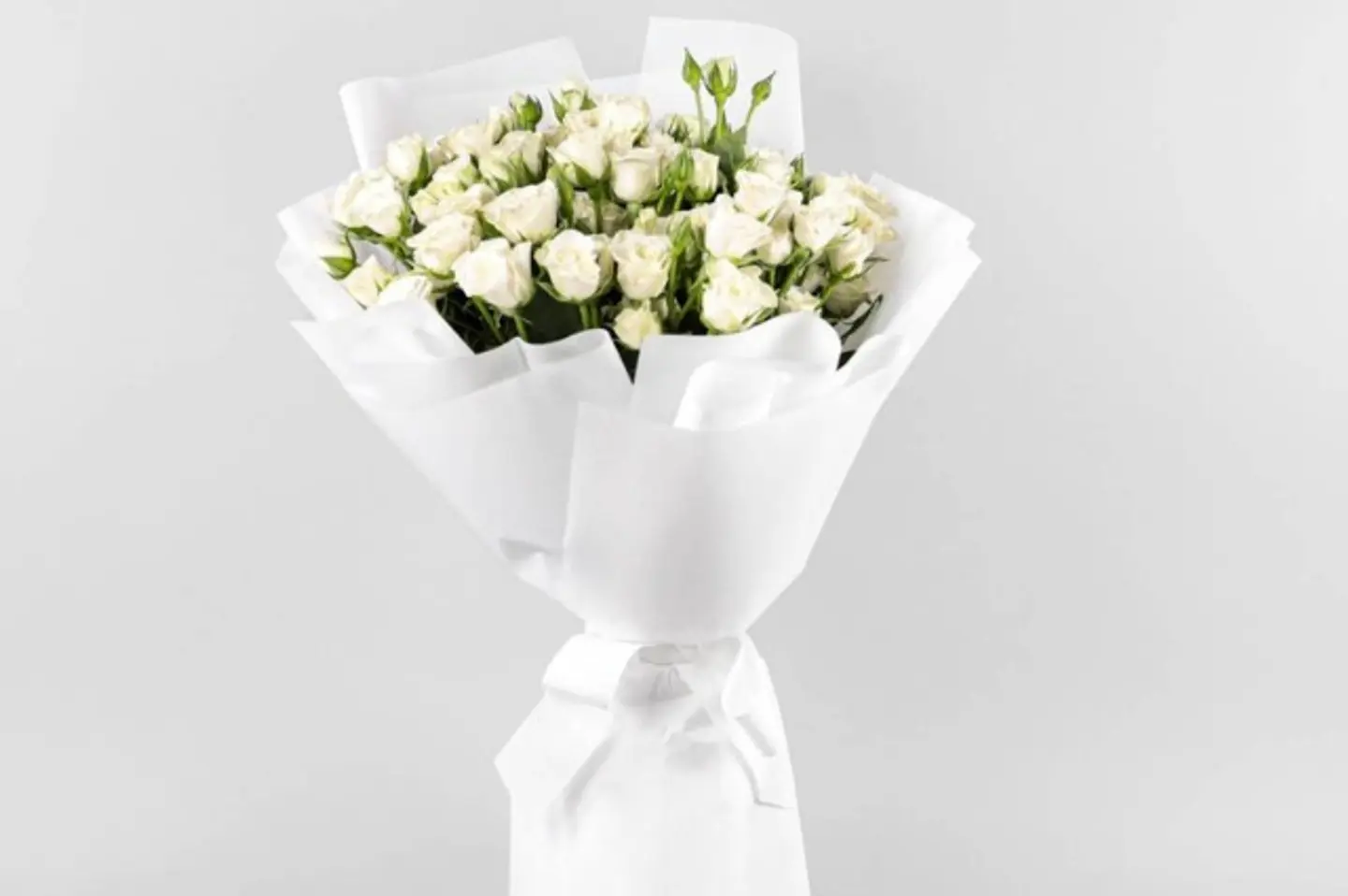 باقة ورد بيبي جوري أبيض٢٠ وردة