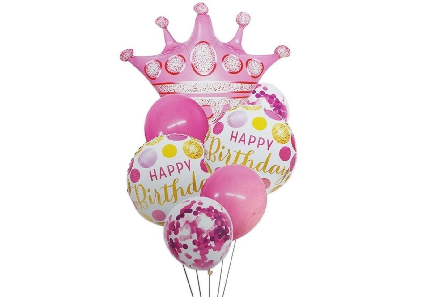 Girl's Birthday Balloons With Helium