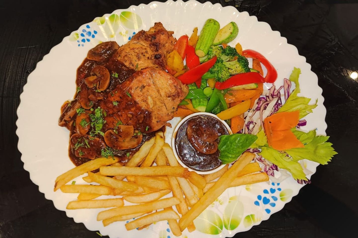 Chicken Steak Mashroom Sauce