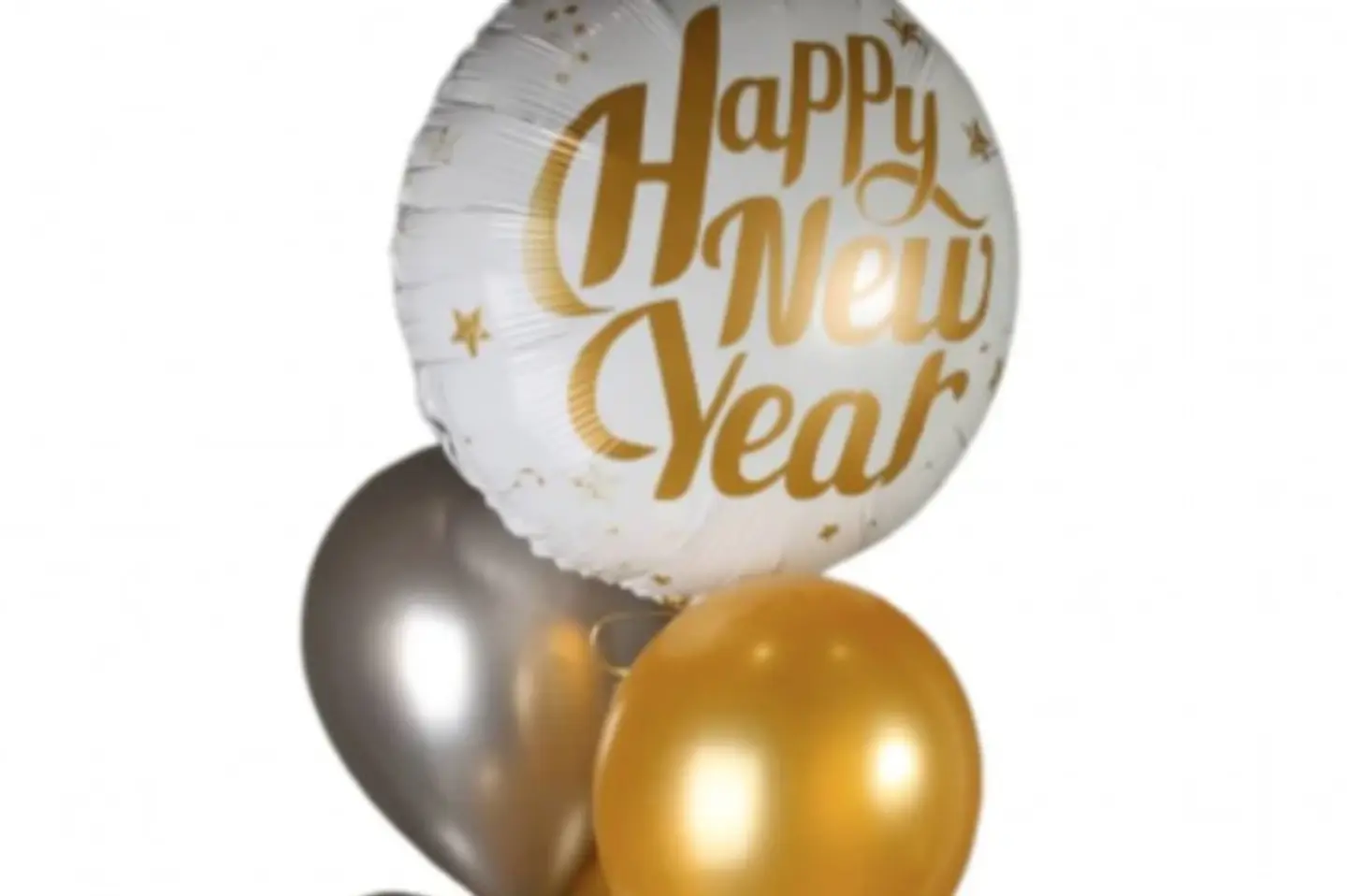 بالون العام الجديد أبيض