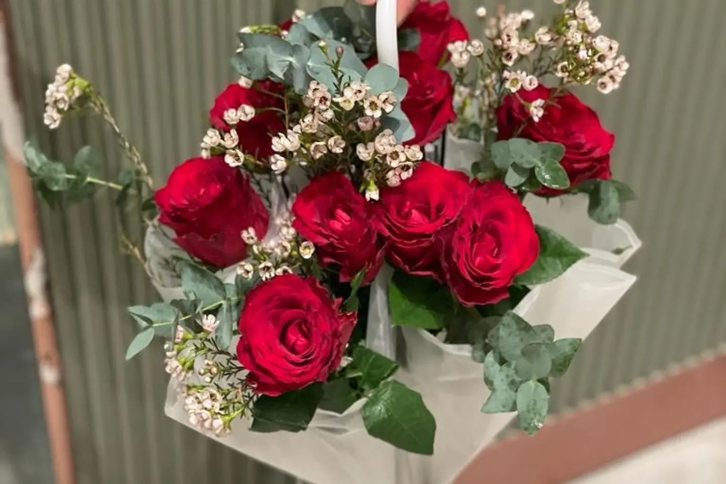 Umbrella With Natural Roses