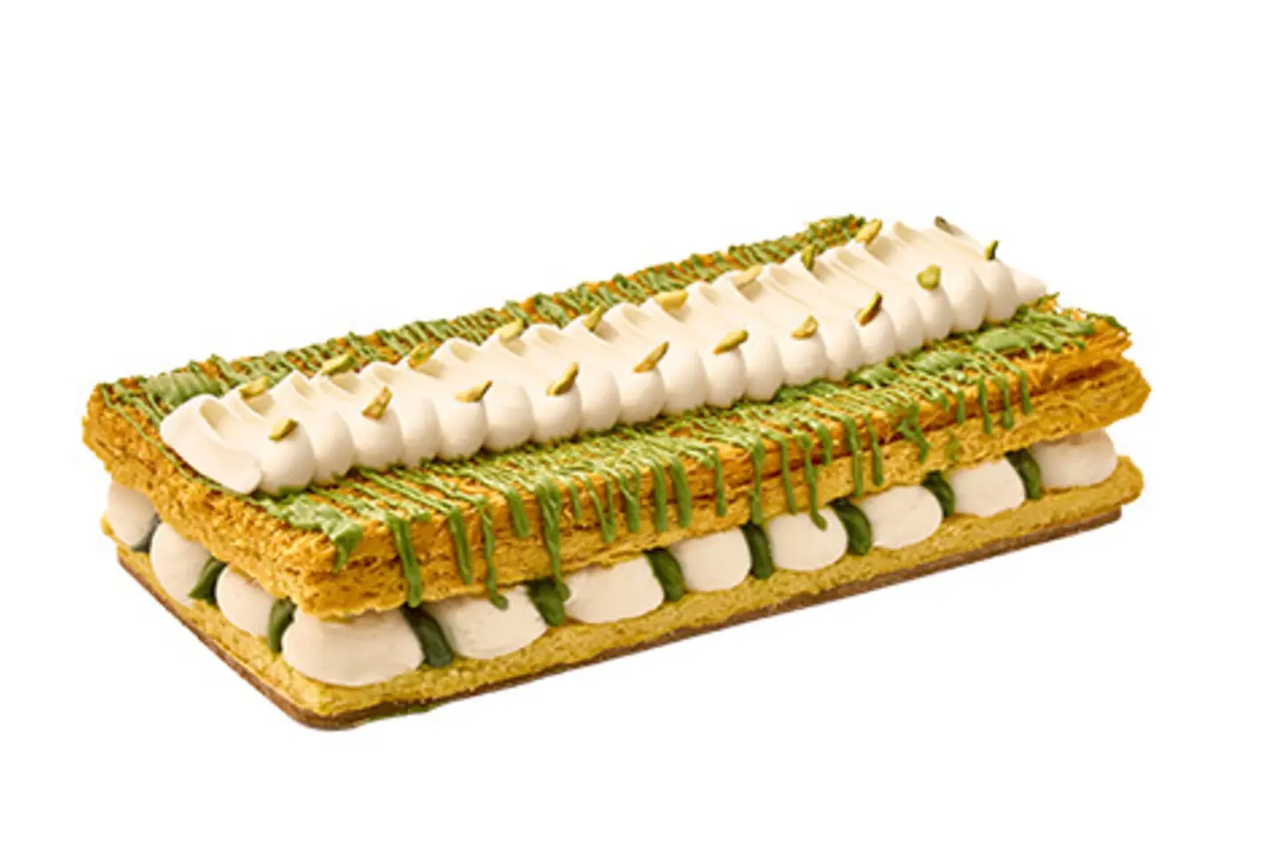 Pistachio Kunafa Mille Feuille