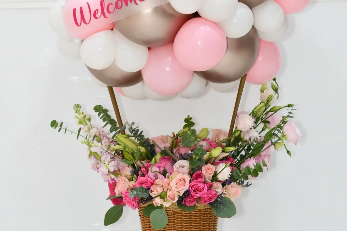 Flower Arrangement With Balloon Decor