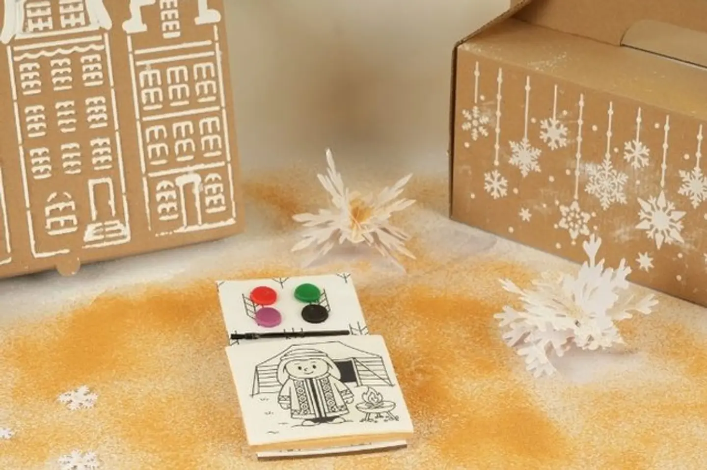 كوكيز الشتاء السعودي بشكل ولد للتلوين