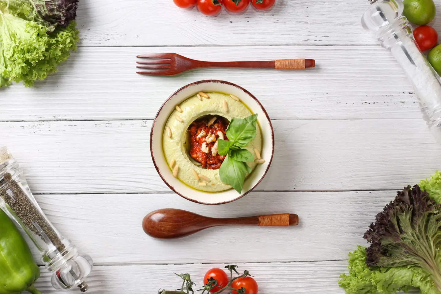 Hummos With Pesto