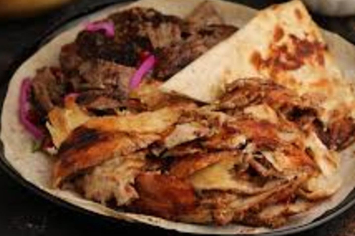 Mixed Shawarma Plate With Chicken And Meat