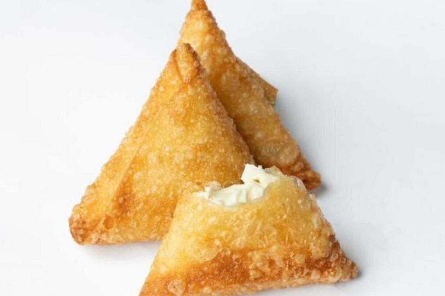 Three Pieces Of Kiri Cheese Samosa