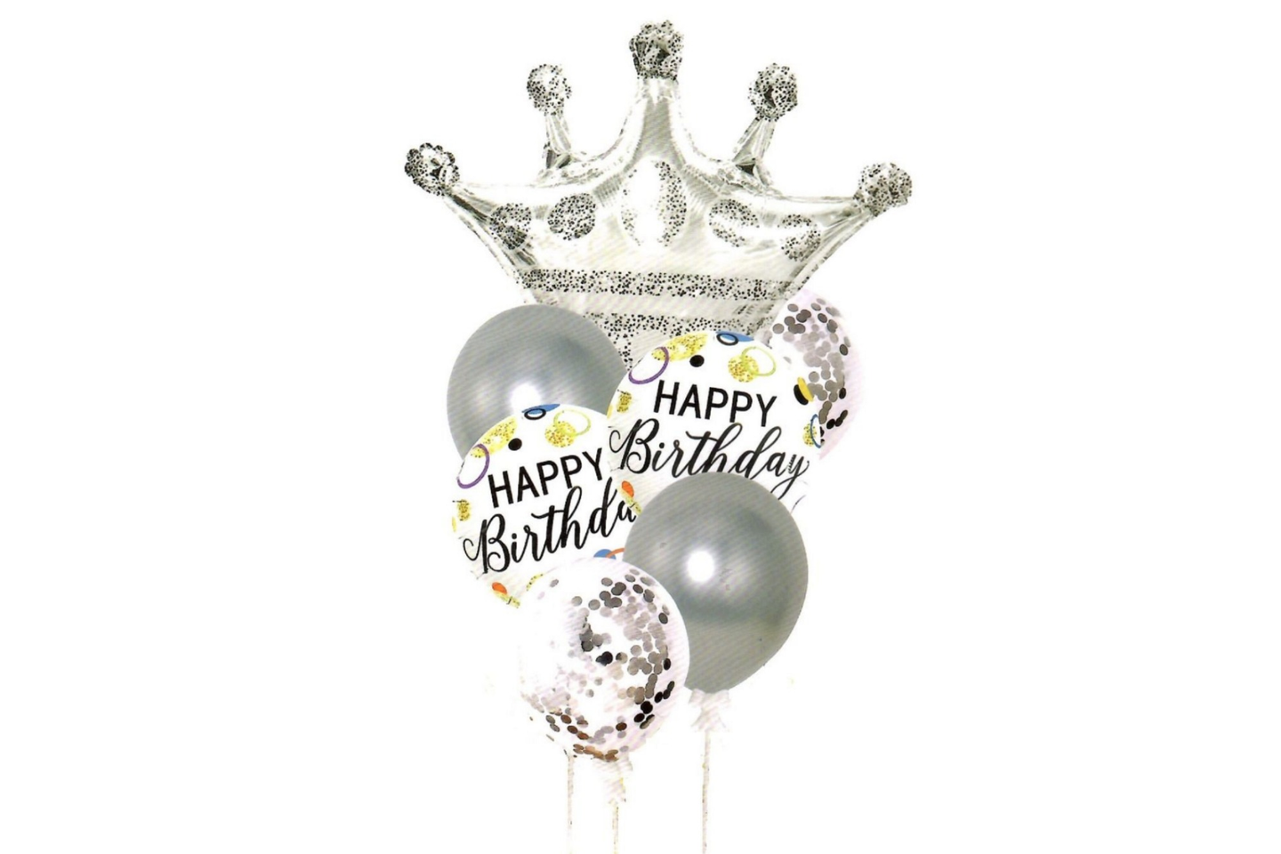 Silver Birthday Balloons