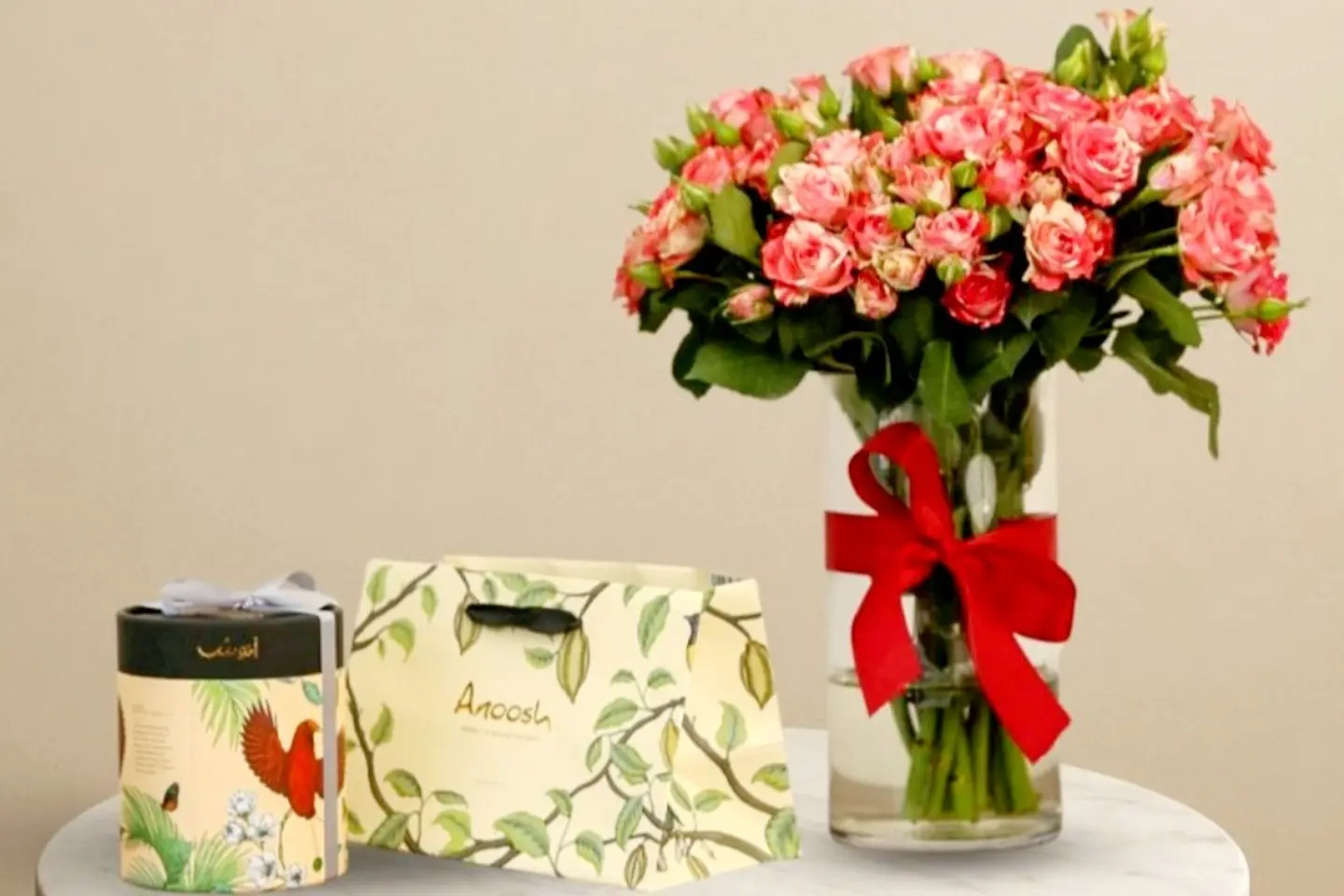 هدية زهور الكيك