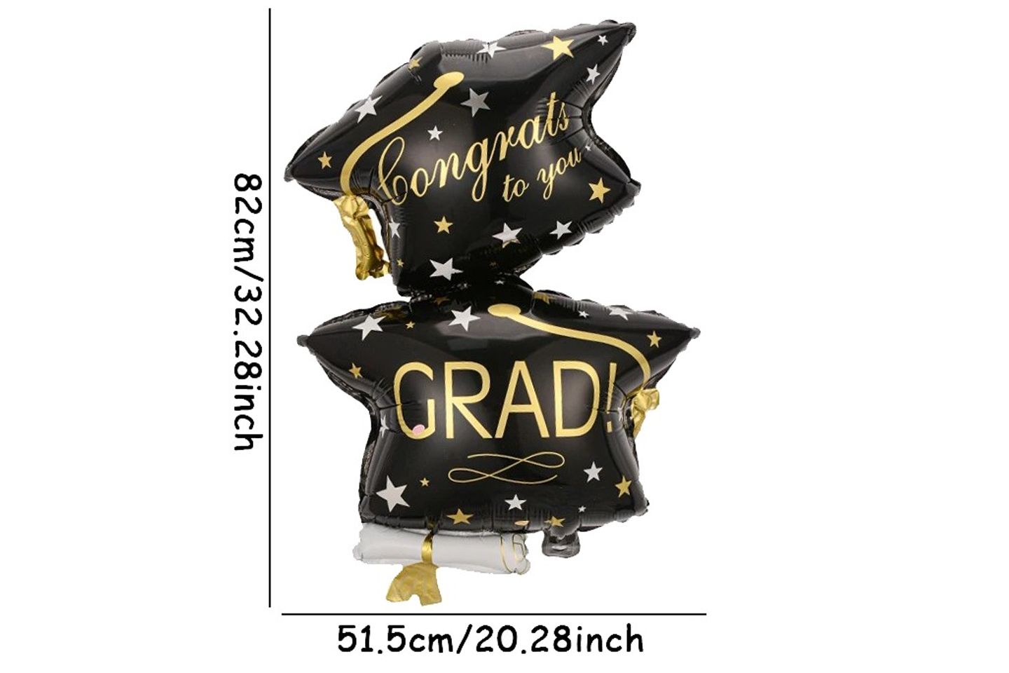 Black Graduation Cap Balloon