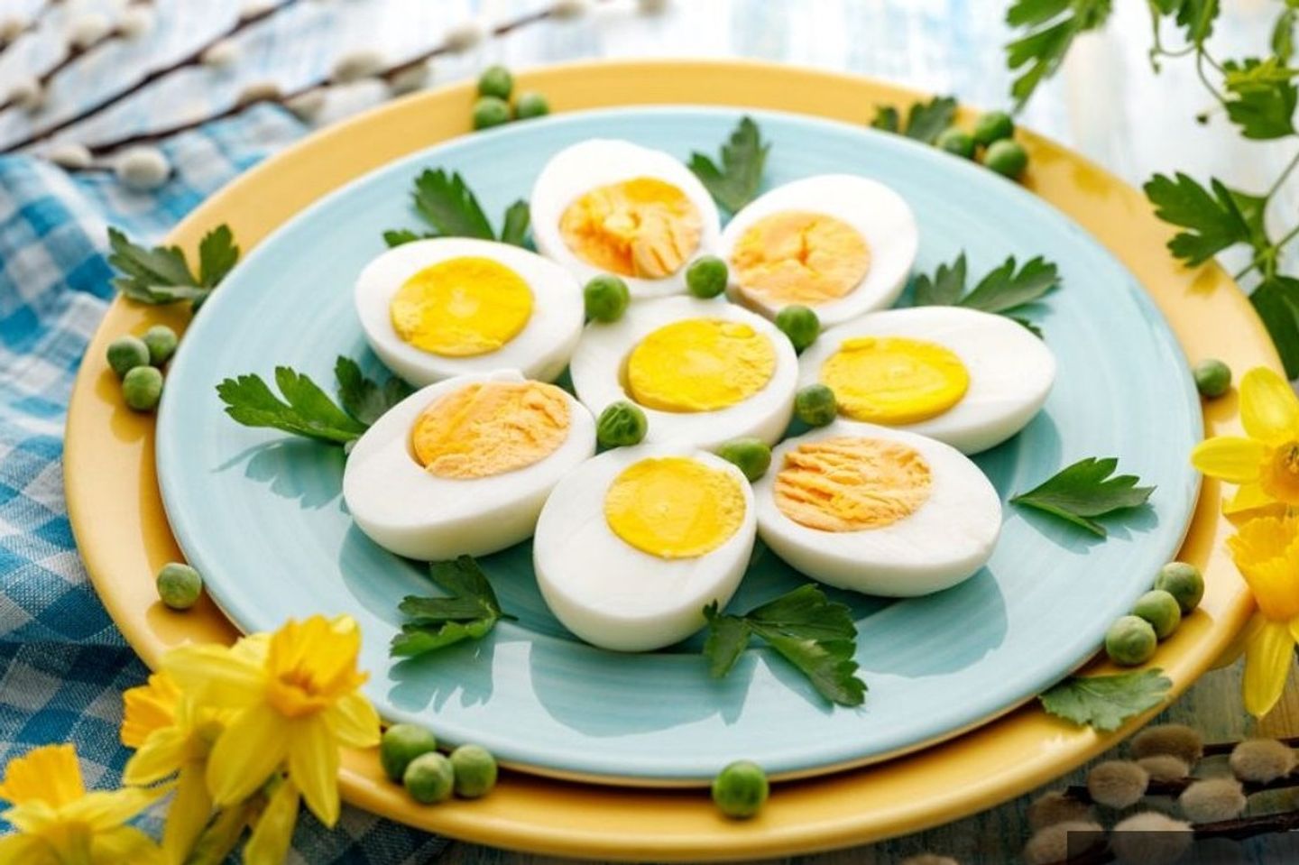 A Plate Of Boiled Eggs
