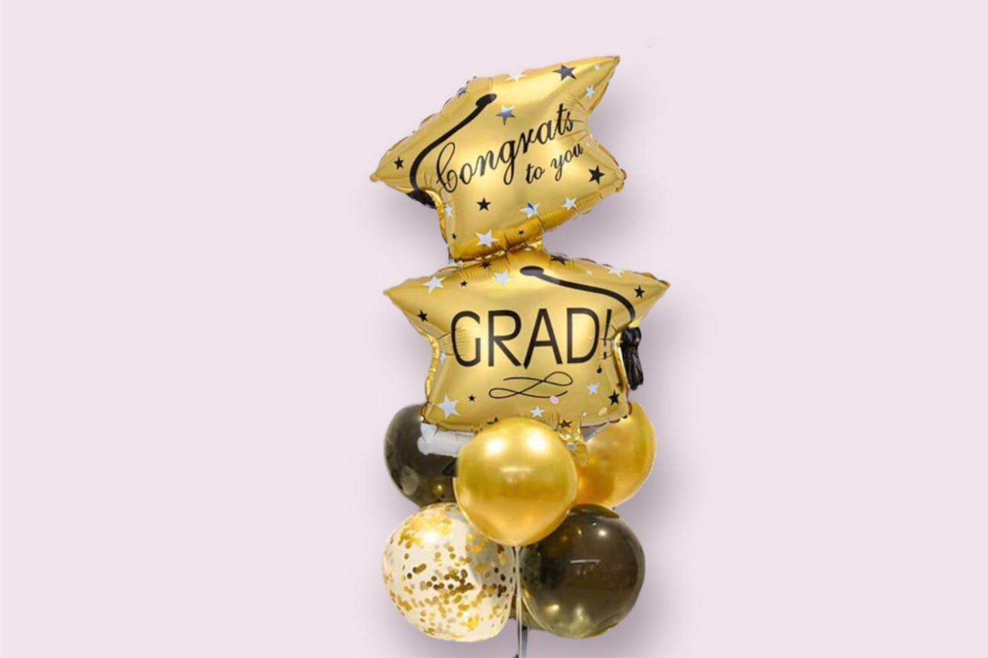 Gold Graduation Balloon Mix