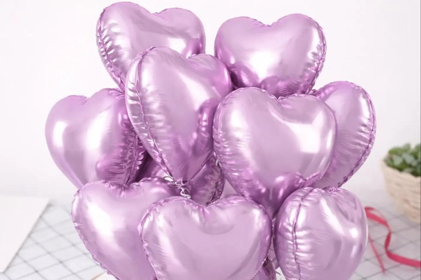 بالون قلب موفّ هيليوم