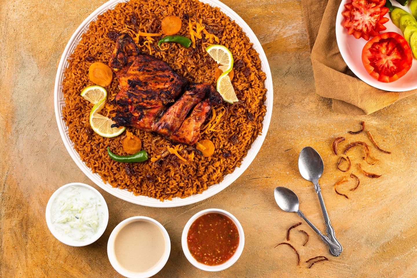 Half Charcoal Chicken With Rice