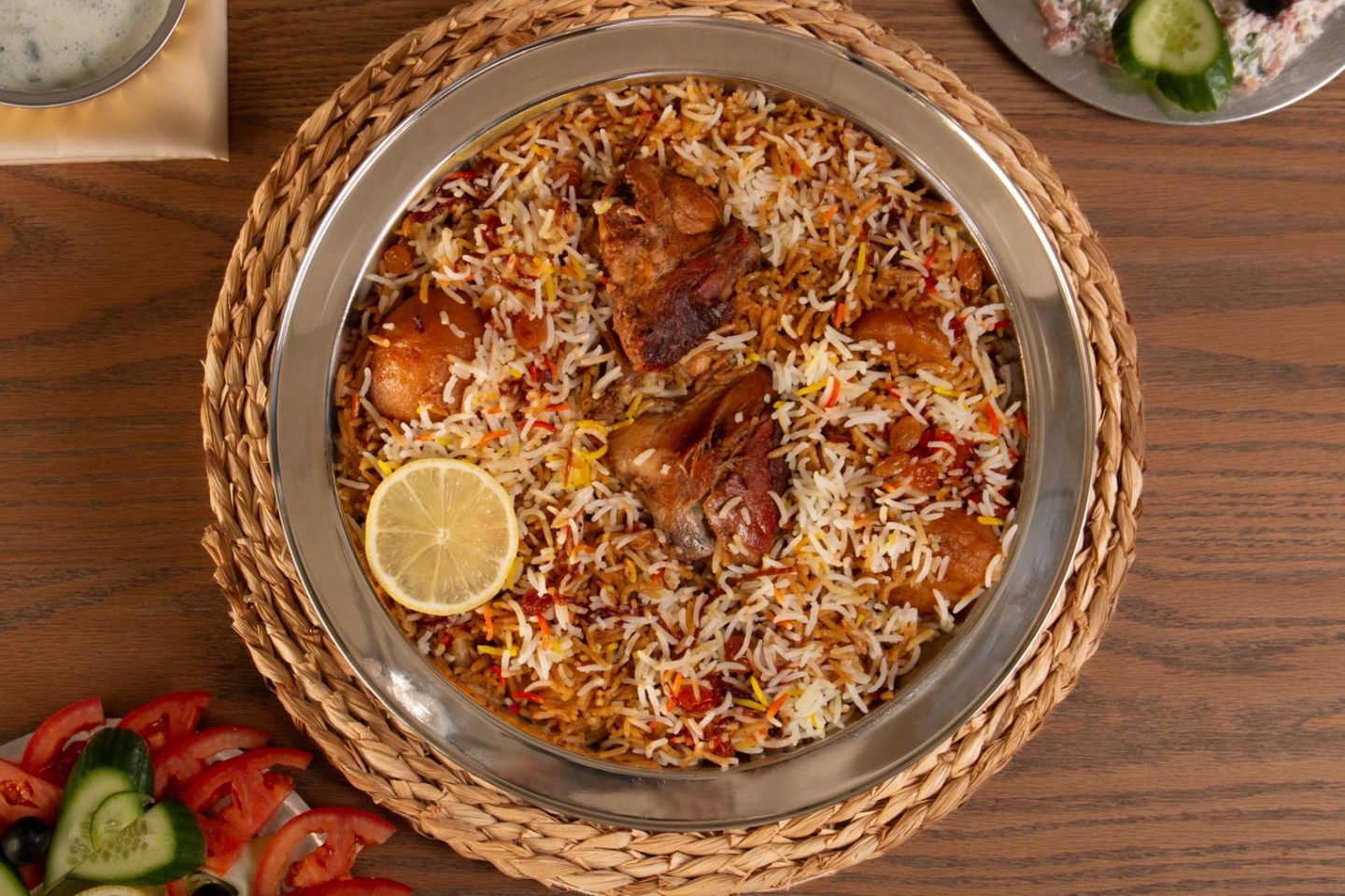 نصف دجاجة زربيان مع رز