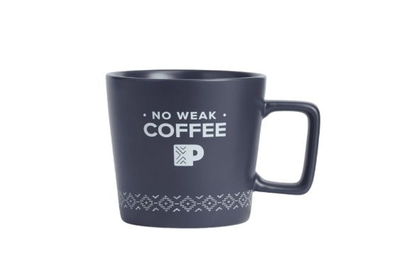 Peet's Coffee No Weak Coffee Mug   16 Oz, Navy
