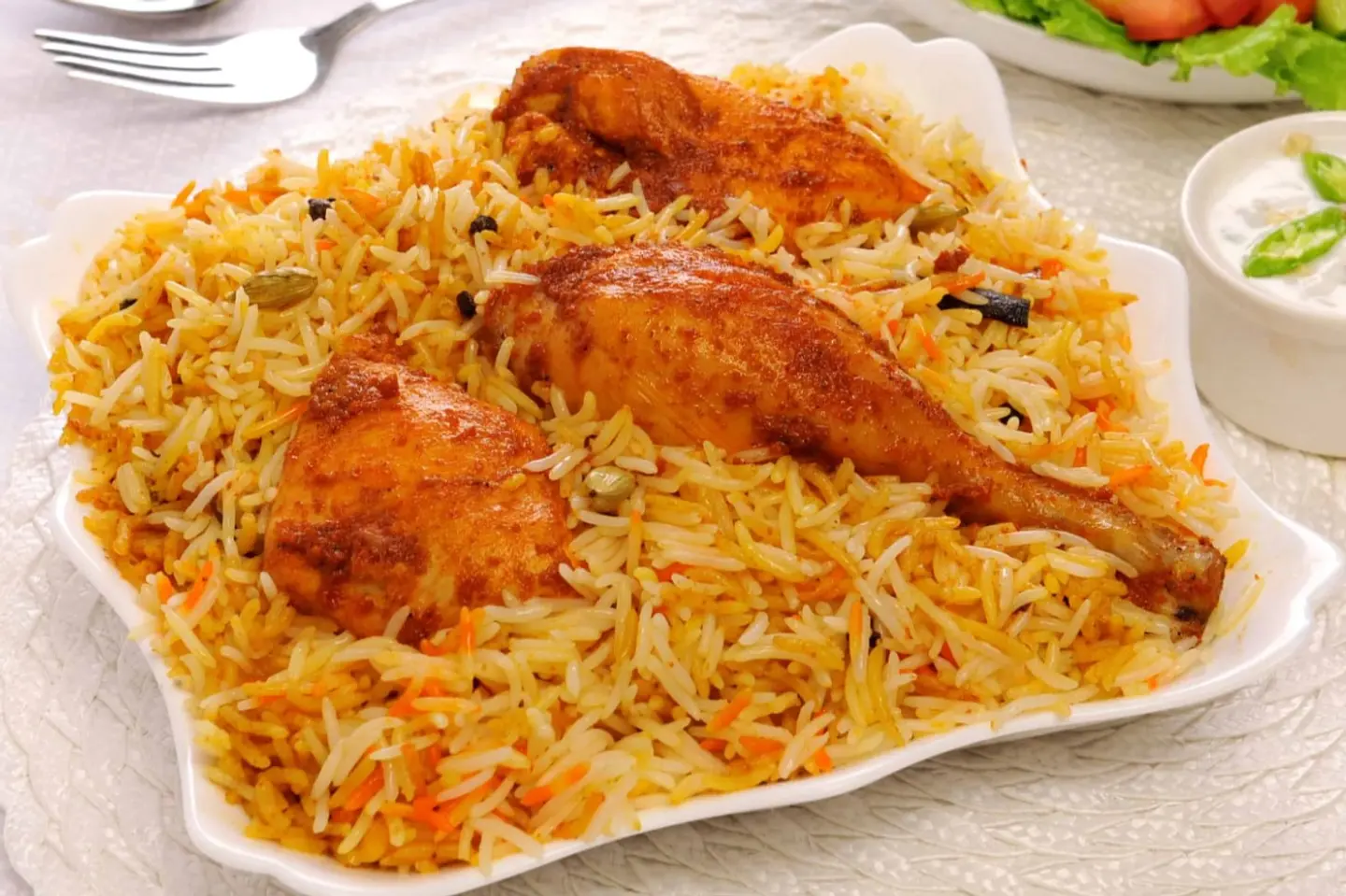 ريع دجاج شواية مع الأرز