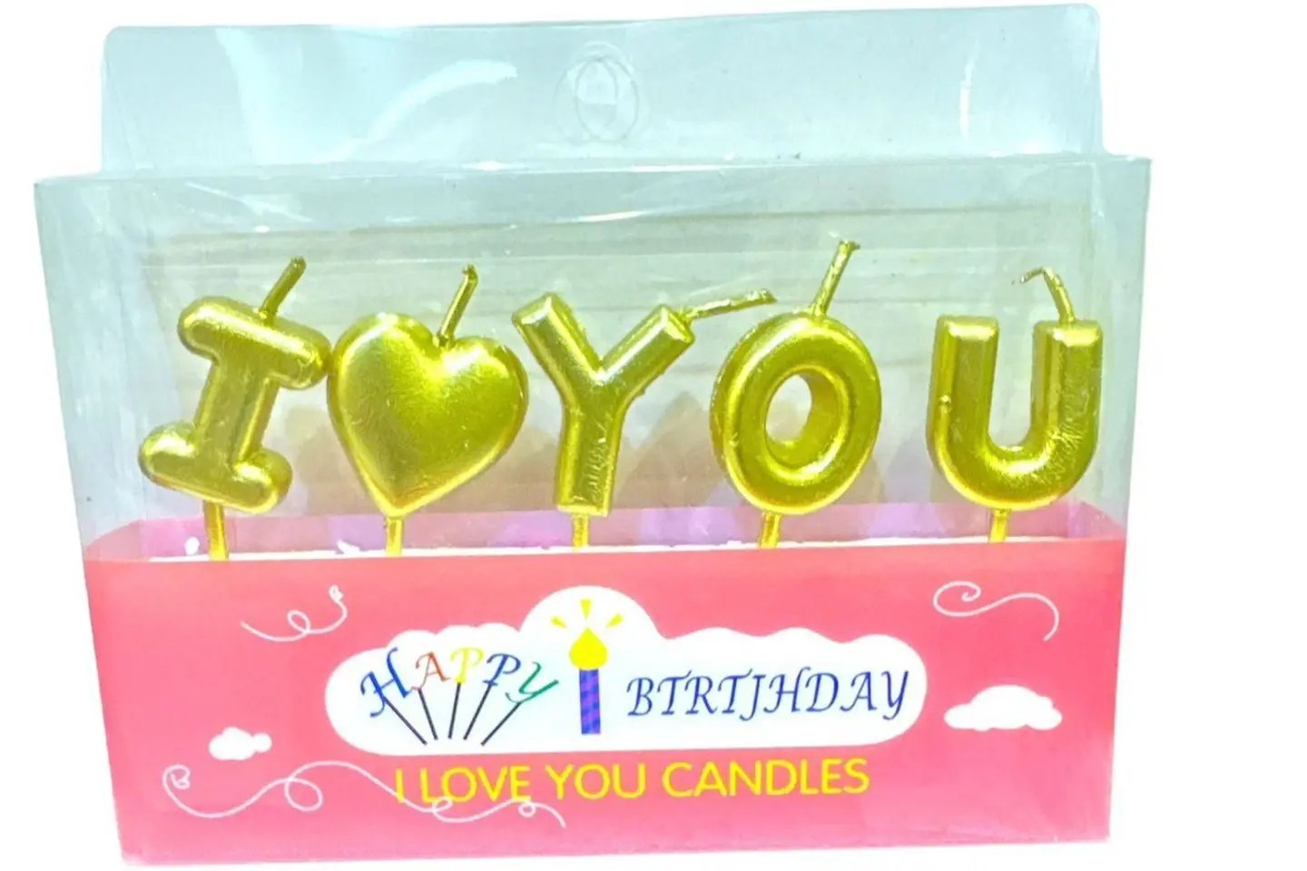 شموع ذهبي لاف يو