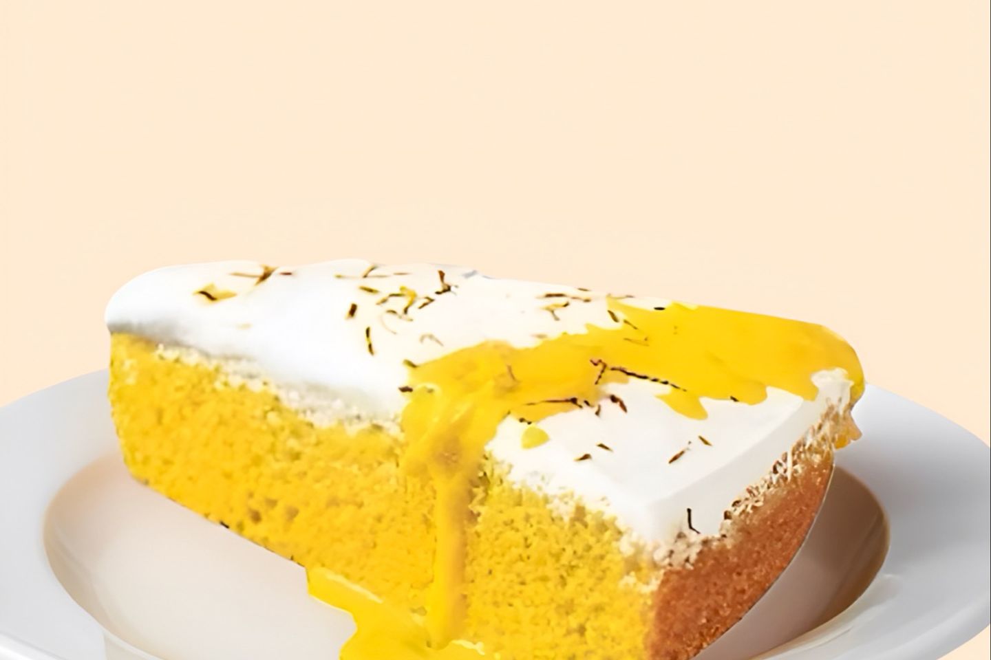 قطعة كيكة الزعفران