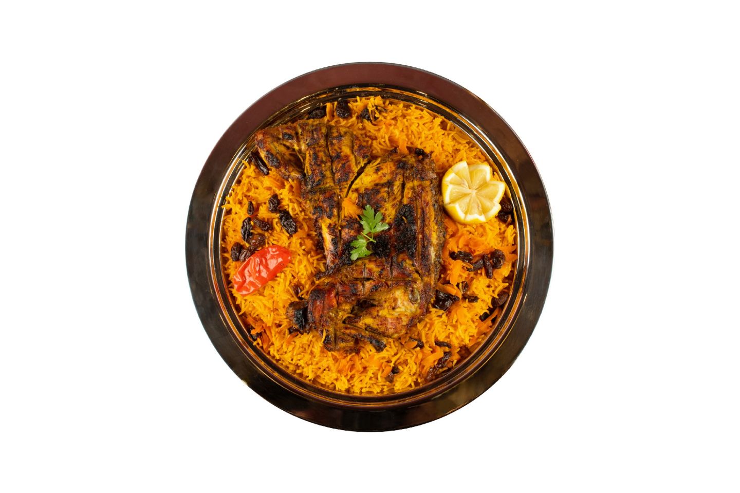 Half Chicken On Charcoal With Rice