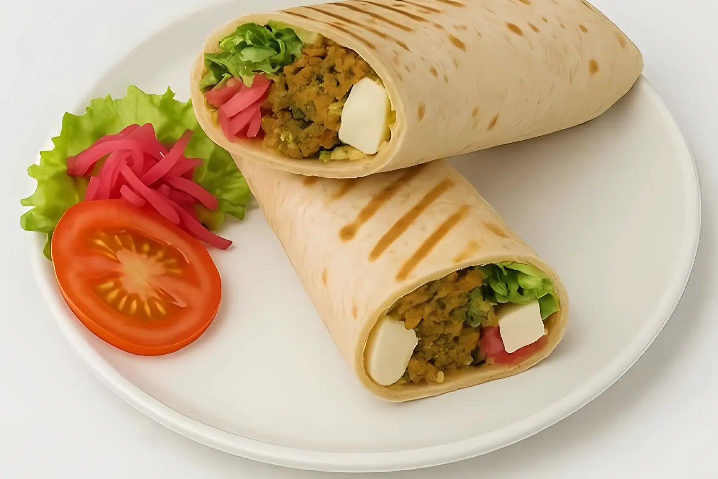 Falafel Hummus And Egg Sandwich