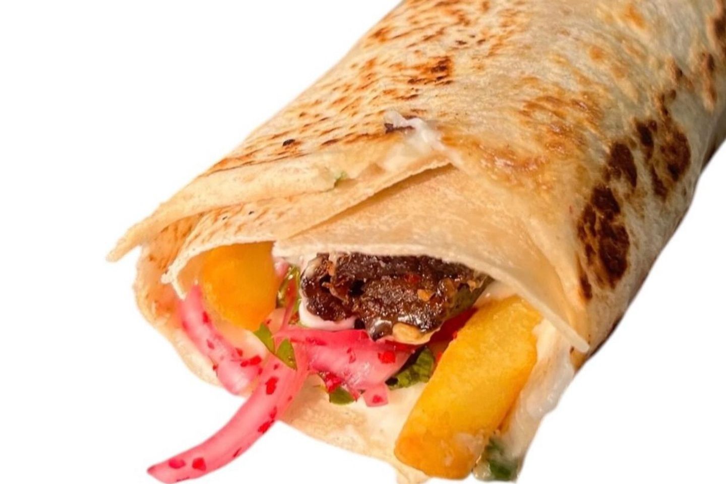 Classic Meat Kebab In Saj Bread