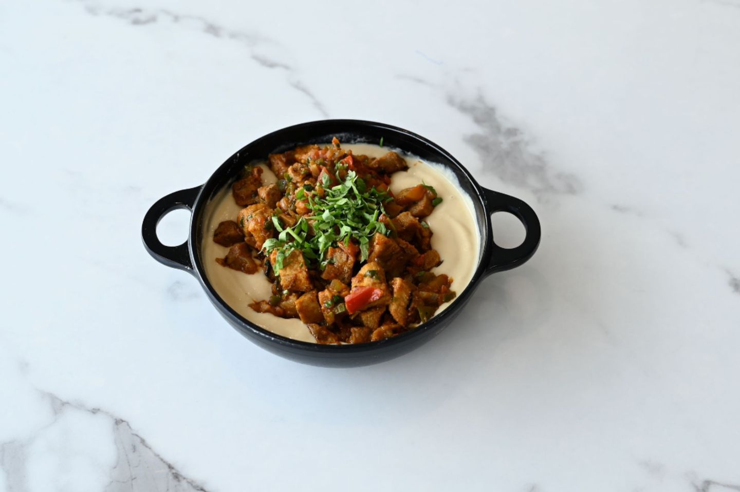 Mgalgal Meat With Hummus
