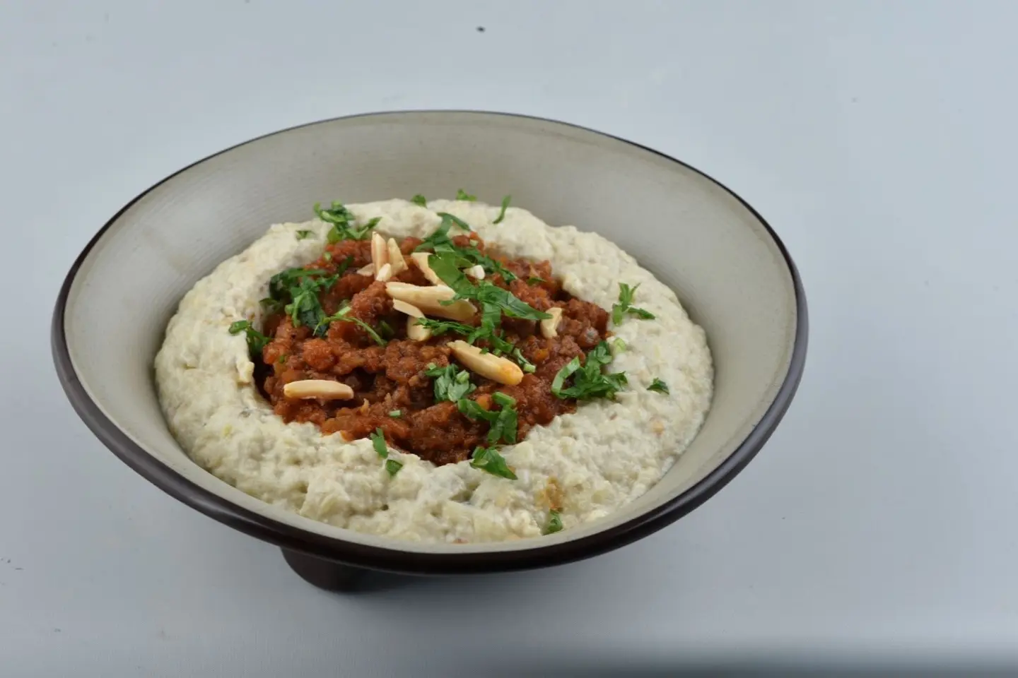 Mutabal With Meat Batrash