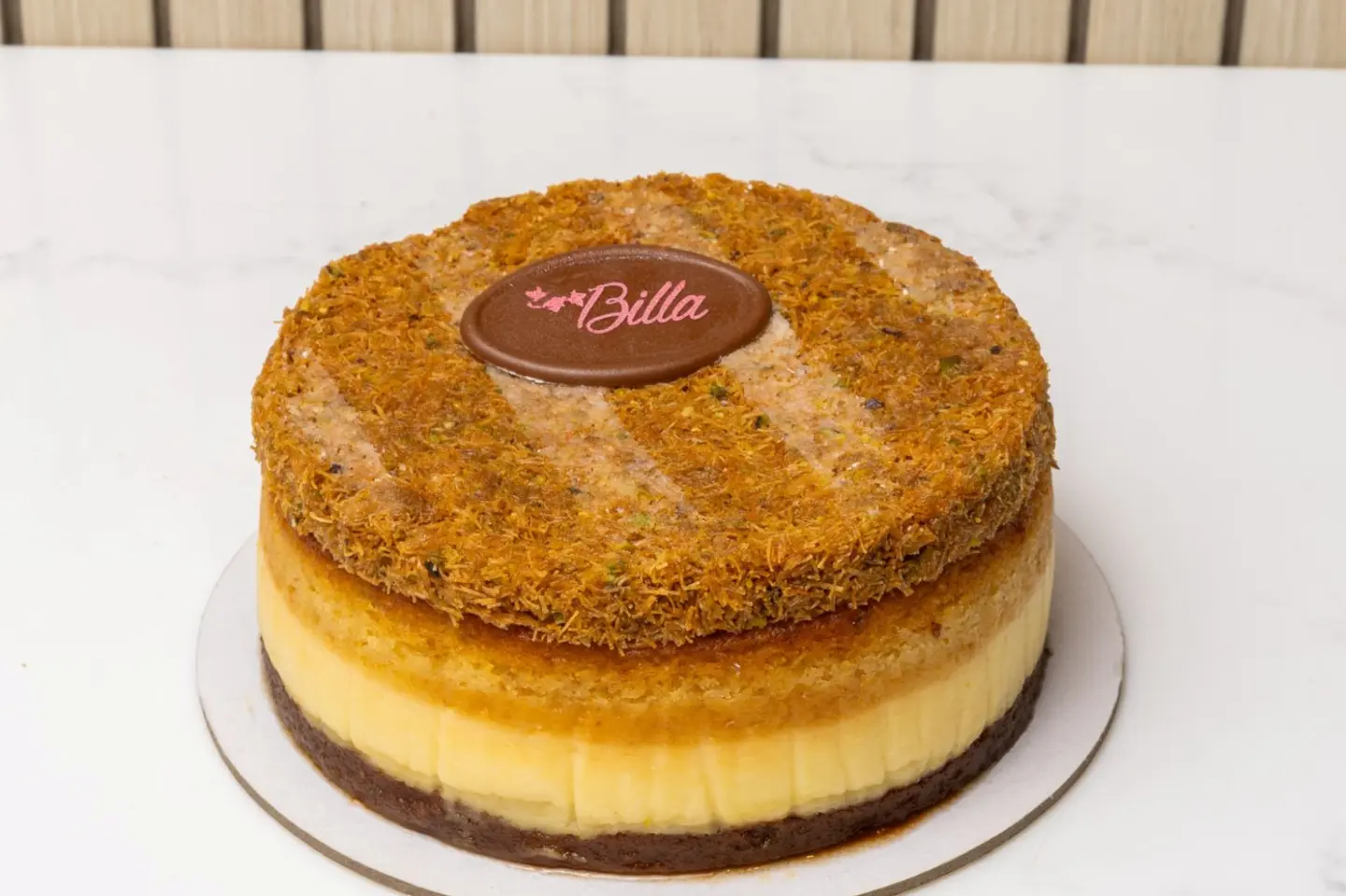 تشيز كيك كنافة بسبوسة صغير