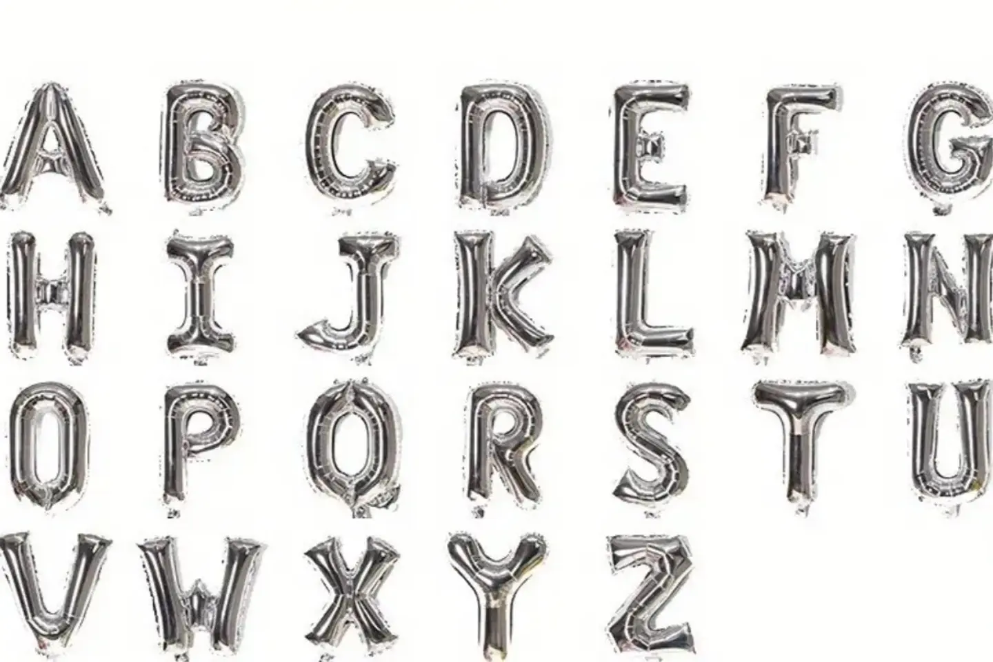 Silver Helium Letter Balloon