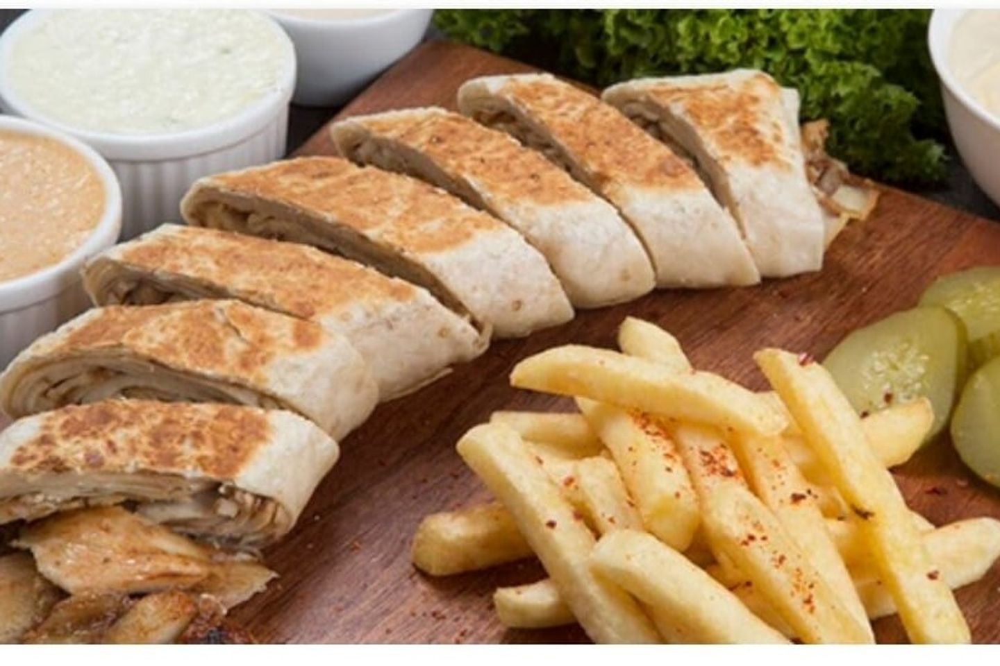 Large Arabic Meat Shawarma Plate