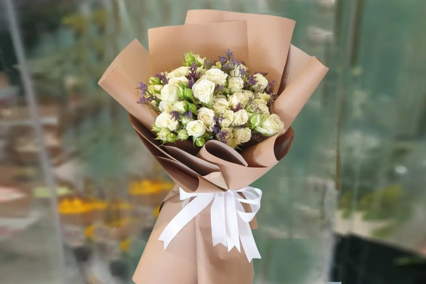Baby Rose Bouquet   White