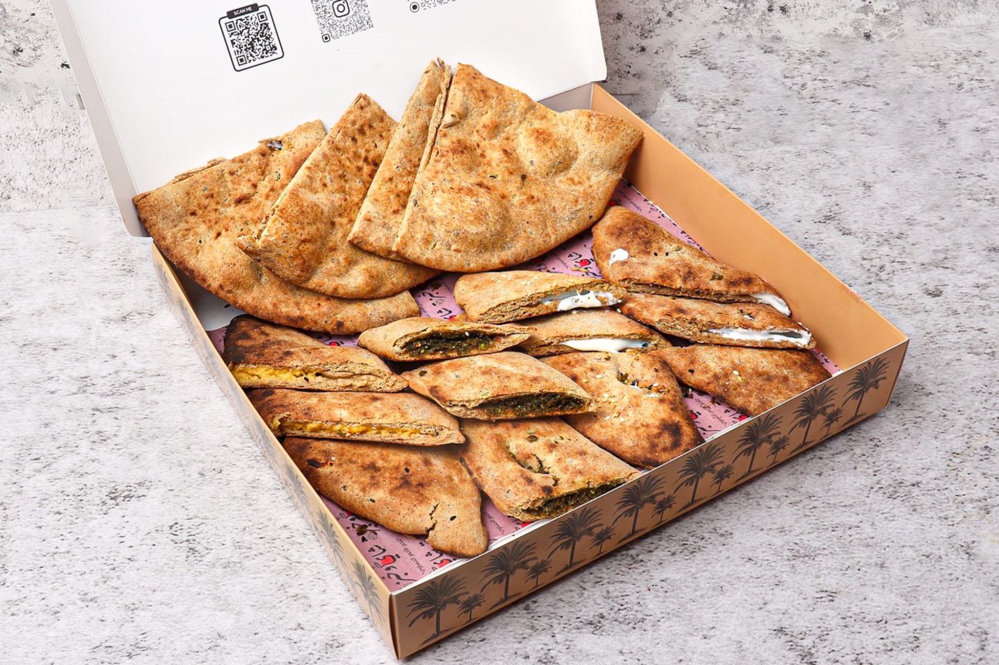 Lamah Box Rahash Labna Date Molasses Cheddar Kiri