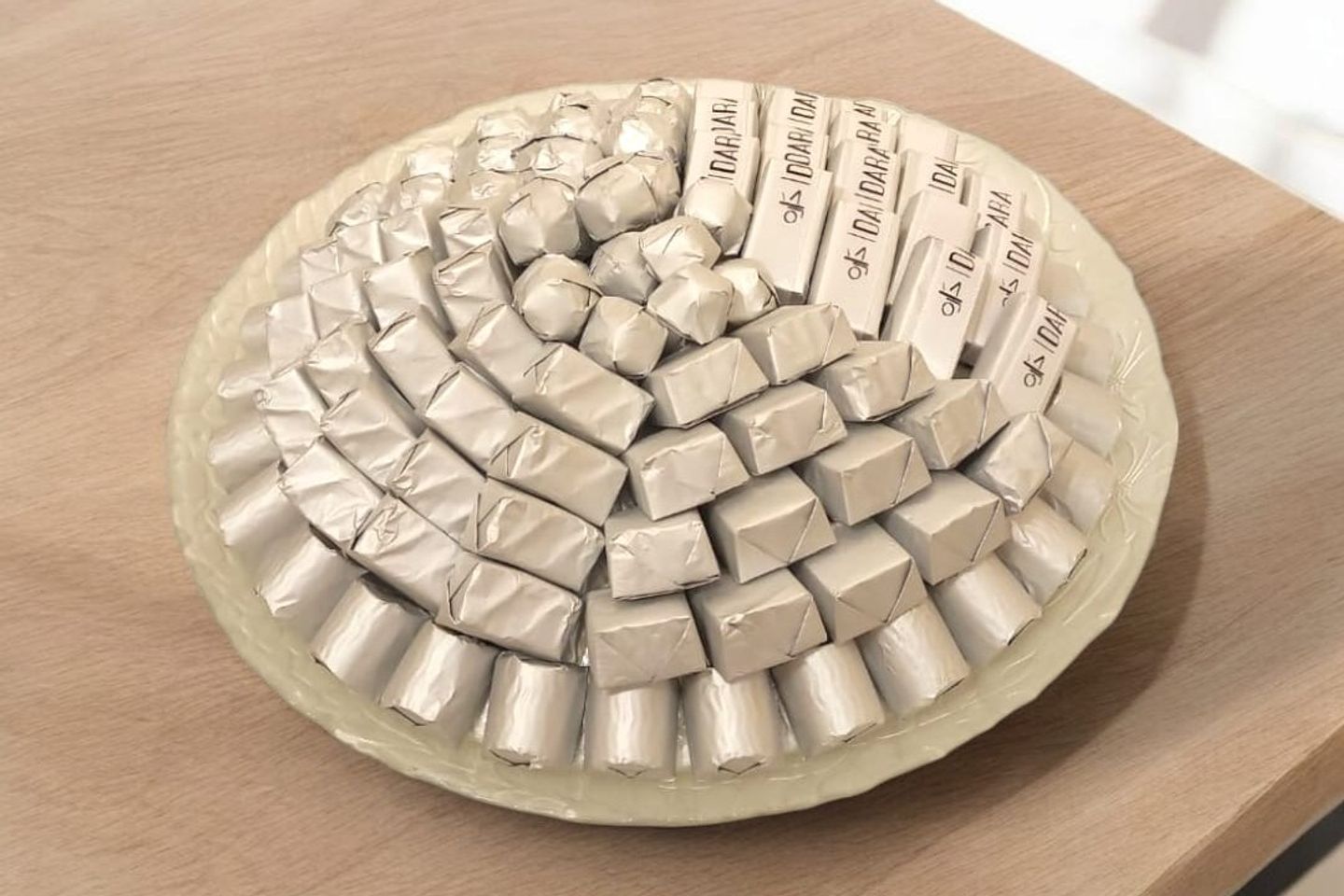 Silver Wrapped Chocolate Tray