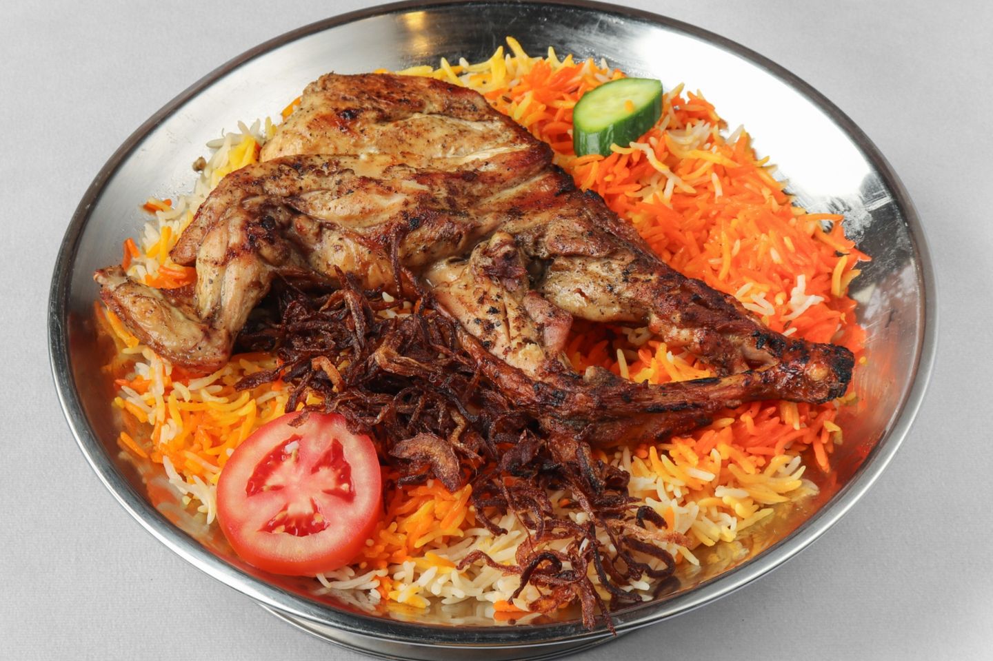 Half A Piece Of Chicken Madhbi With Rice