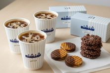 وافل هولندي + كرانشيلا + ثلاثة اكواب قهوة اليوم بالحجم الكبير