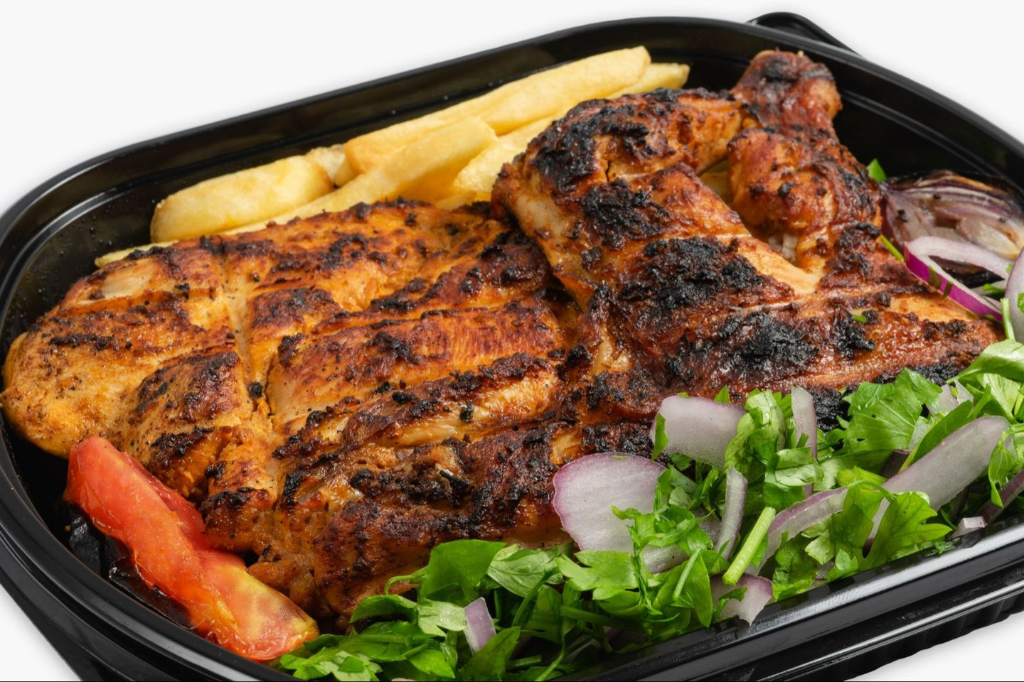 نصف دجاجة مشوية