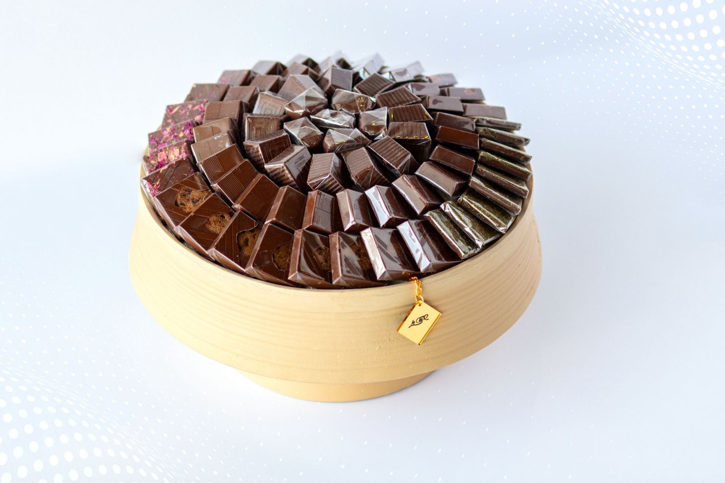 Circular Pottery Chocolate Tray