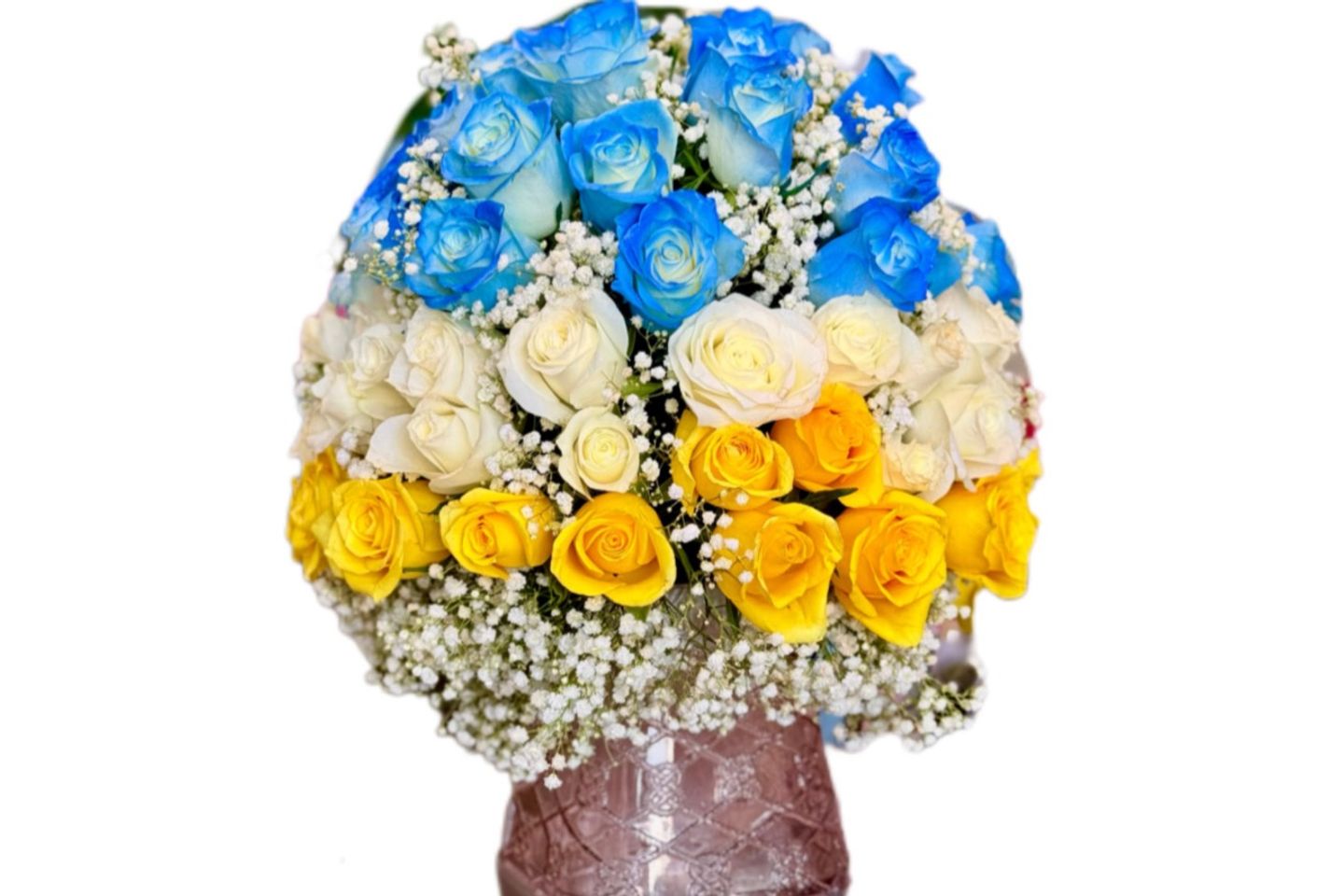 F37 Glass Bouquet Rose