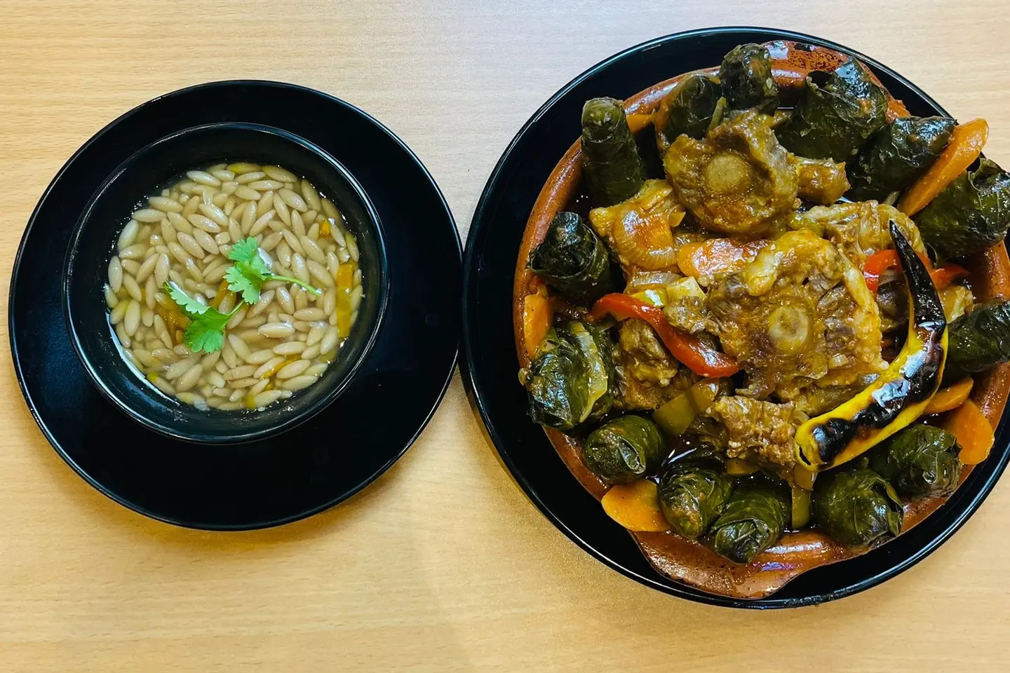 طاجن كوارع  ورق عنب