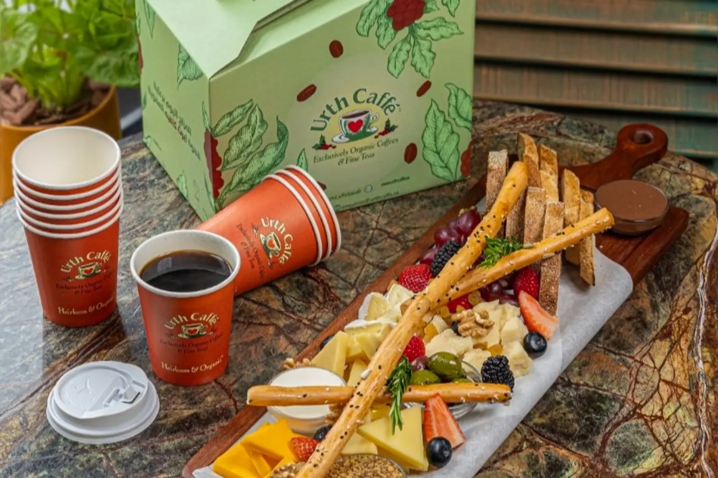 Urth Cheese Platter With Coffee Box
